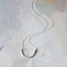 Load image into Gallery viewer, Minimalist arc necklace in Sterling Silver