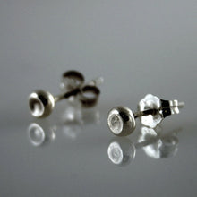 Load image into Gallery viewer, Silver Earrings- Silver Stud Earrings (4mm Pebble) - small silver post earrings - simple sterling silver studs, minimalist earring