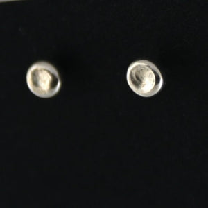 Small Sterling Silver Post Earrings - Pebble Posts ( 3mm )