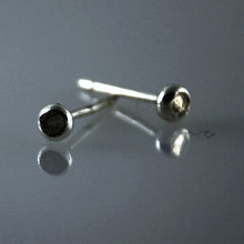 Load image into Gallery viewer, Small Sterling Silver Post Earrings - Pebble Posts ( 3mm )