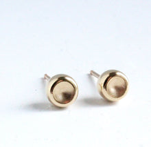 Load image into Gallery viewer, Gold Stud Earrings - Gold Pebble Posts ( 5mm ) - gold earrings, handmade jewelry stud earrings, gold post earrings, simple gold jewelry