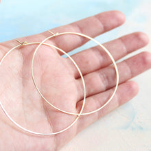 Load image into Gallery viewer, Extra Large Gold Hoop Earrings, 2.5&quot; Delicate look