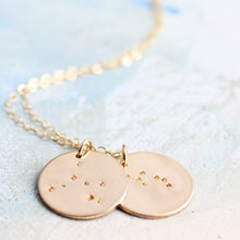 Load image into Gallery viewer, Multiple Zodiac Constellation Necklace, Gold Mothers Necklace, Personalized mothers necklace, new baby gift, new mother gift, mom necklace