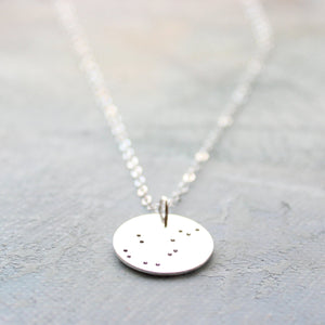 Personalized jewelry, Zodiac Constellation Necklace, Aquarius necklace, zodiac charm, star sign pendant