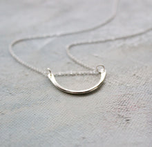 Load image into Gallery viewer, Minimalist arc necklace in Sterling Silver