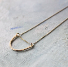 Load image into Gallery viewer, Minimalist Arc Necklace in 14k Gold Fill