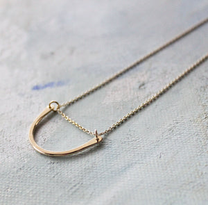 Minimalist Arc Necklace in 14k Gold Fill